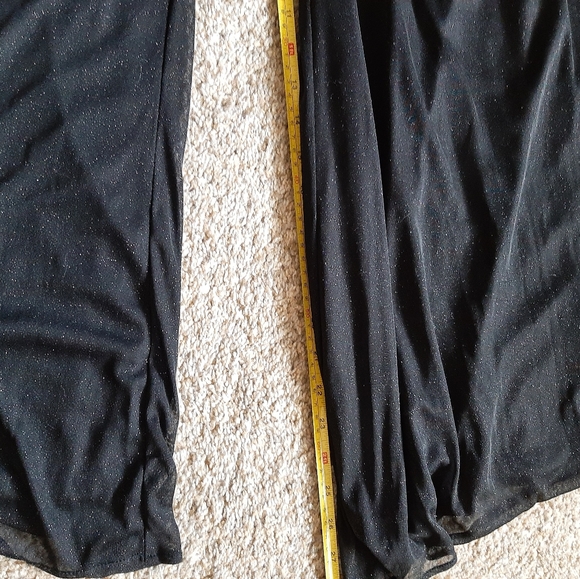 ONYX NITE - Black Flowy Sparkly Palazzo - Size: L - Picture 14 of 16